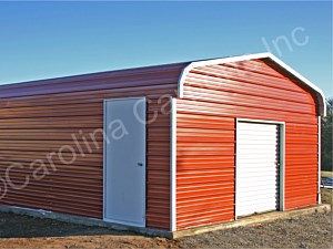 Regular Roof Style Fully Enclosed Garage with One 6 x 6 Garage Door